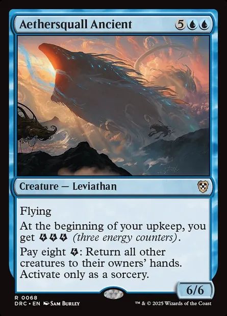 Aethersquall Ancient, Magic card DRC 68 — Aetherdrift Commander set