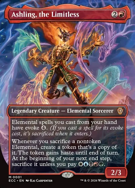 Ashling, the Limitless, Magic card ECC 1 — Lorwyn Eclipsed Commander set