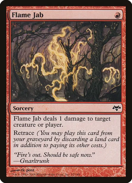 Flame Jab, Magic card EVE 53 — Eventide set