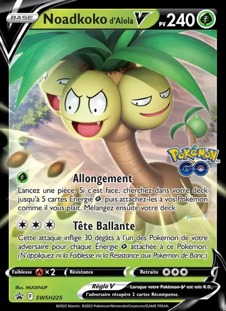 Noadkoko d'Alola V, carte Pokémon SWSH 225 — extension Promo SWSH