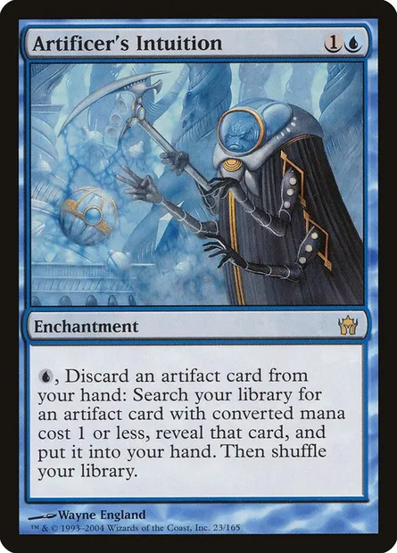 Artificer's Intuition, Magic card 5DN 23 — Fifth Dawn set