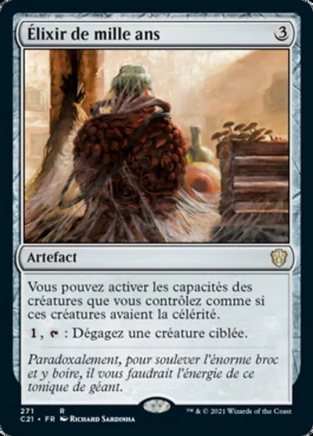 Élixir de mille ans, carte Magic C21 271 — extension Commander 2021