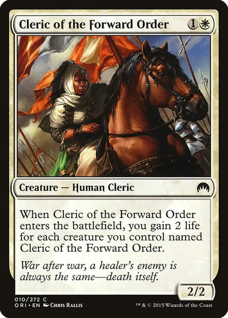 Cleric of the Forward Order, Magic card ORI 10 — Magic Origins set
