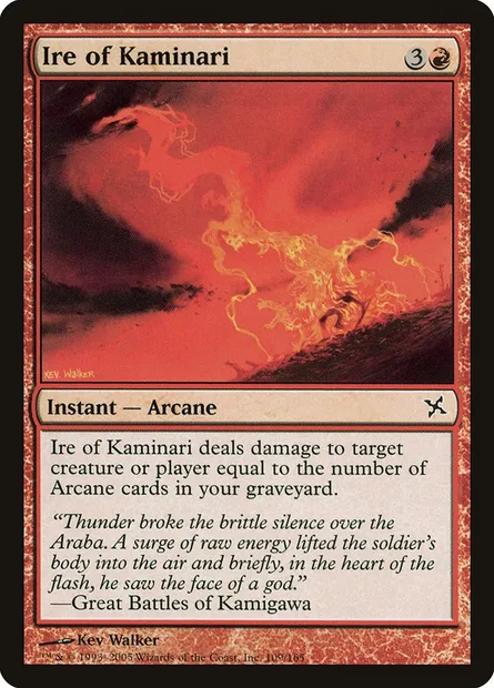 Ire de Kaminari, carte Magic BOK 109 — extension Traîtres de Kamigawa