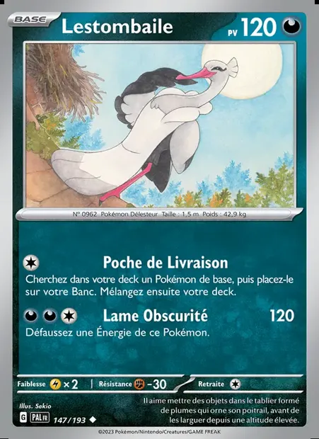 Lestombaile, carte Pokémon PAL 147 — extension Évolutions à Paldea