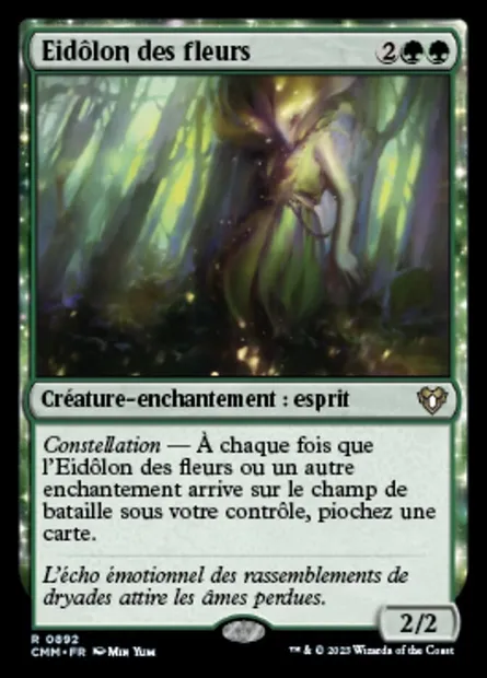 Eidôlon des fleurs, carte Magic CMM 892 — extension Commander Masters