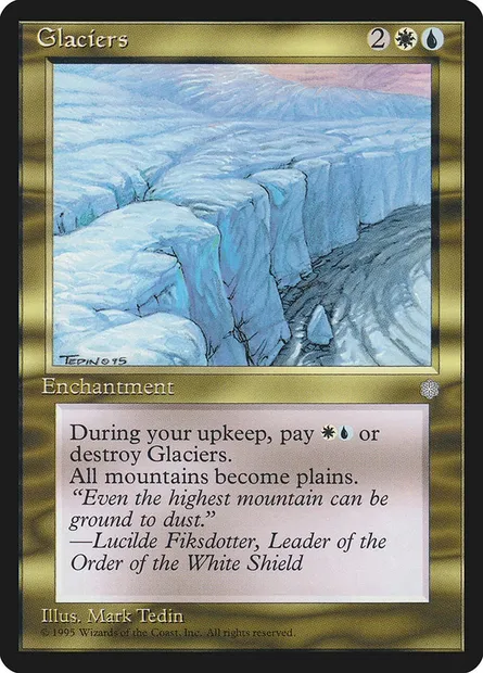 Glaciers, Magic card ICE 294 — Ice Age set