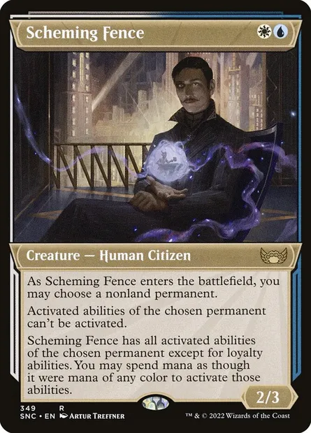 Scheming Fence, Magic card SNC 349 — Streets of New Capenna set