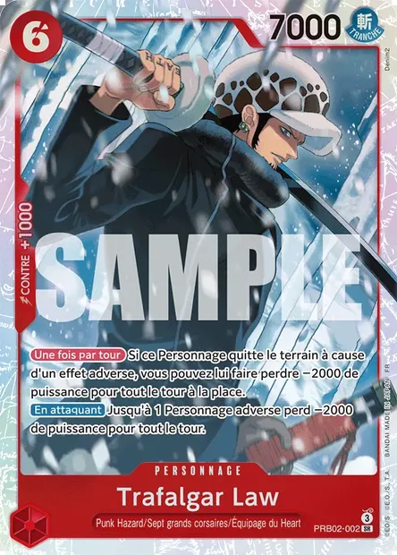 Trafalgar Law, carte One Piece PRB02-002 — extension ONE PIECE CARD THE BEST VOL.2
