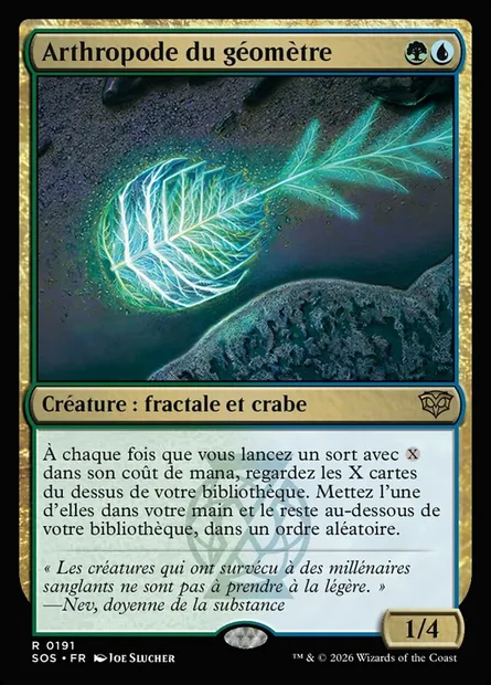 Arthropode du géomètre, carte Magic SOS 191 — extension Secrets of Strixhaven