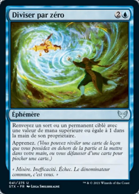 Diviser par zéro, carte Magic STX 41 — extension Strixhaven: l'Académie des Mages