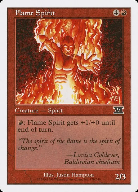 Flame Spirit, Magic card 6ED 179 — Classic Sixth Edition set