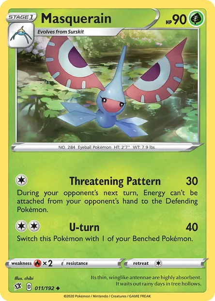 Masquerain, Pokémon card RCL 11 — Rebel Clash set