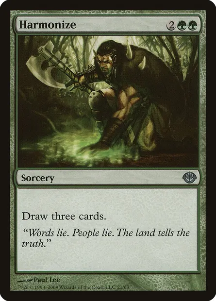 Harmonize, Magic card DDD 21 — Duel Decks: Garruk vs. Liliana set