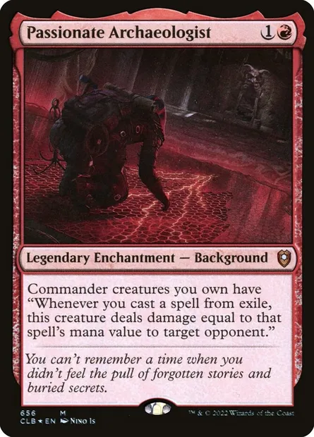 Passionate Archaeologist, Magic card CLB 656 — Commander Legends: Battle for Baldur's Gate set