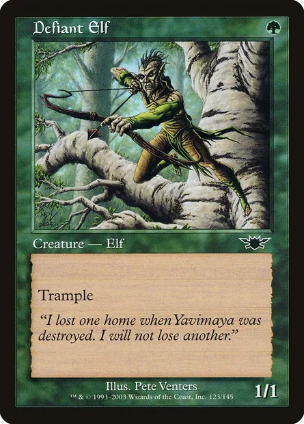 Elfe provocateur, carte Magic LGN 123 — extension Légions