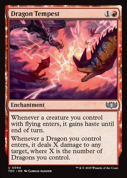 Dragon Tempest, Magic card TDC 94 — Tarkir: Dragonstorm Commander set