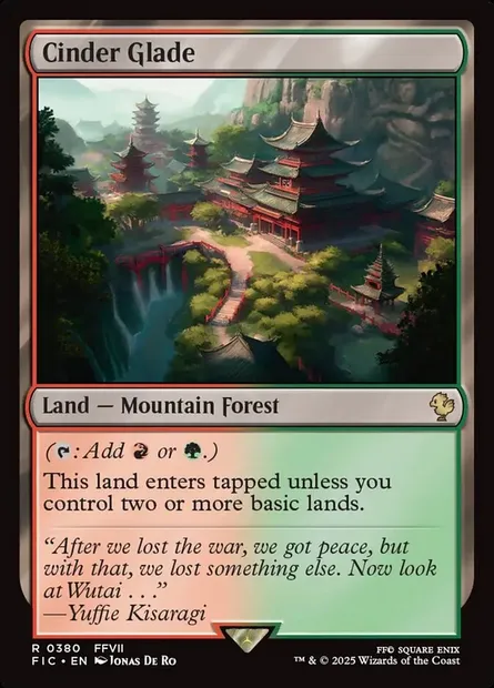 Cinder Glade, Magic card FIC 380 — Final Fantasy Commander set