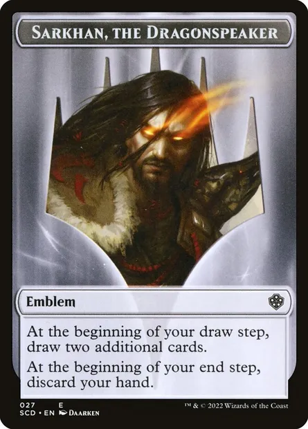 Sarkhan, the Dragonspeaker Emblem, Magic card TSCD 27 — Starter Commander Deck Tokens set