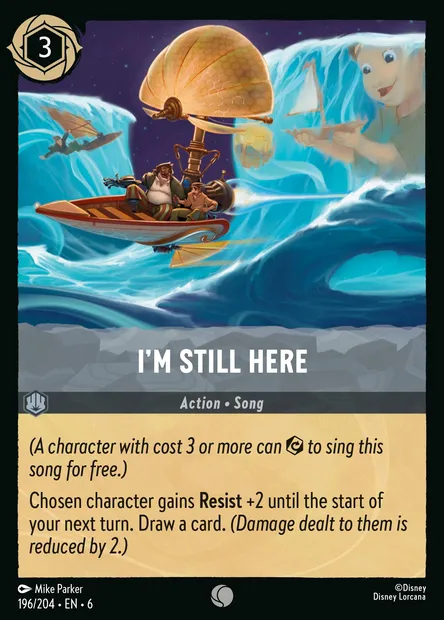 I'm Still Here, Disney Lorcana card CH6-196 — Azurite Sea set
