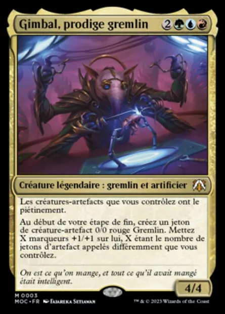 Gimbal, prodige gremlin, carte Magic MOC 3 — extension March of the Machine Commander