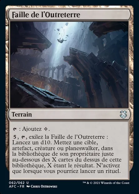 Faille de l'Outreterre, carte Magic AFC 62 — extension Forgotten Realms Commander