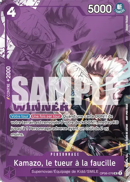 Kamazo, le tueur à la faucille, carte One Piece OP06-076 — extension ONE PIECE CARD THE BEST