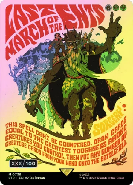 Dernière marche des Ents, carte Magic LTR 739z — extension Le Seigneur des Anneaux : chroniques de la Terre du Milieu