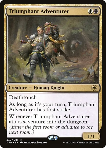 Aventurier triomphant, carte Magic PAFR 237p — extension Adventures in the Forgotten Realms Promos