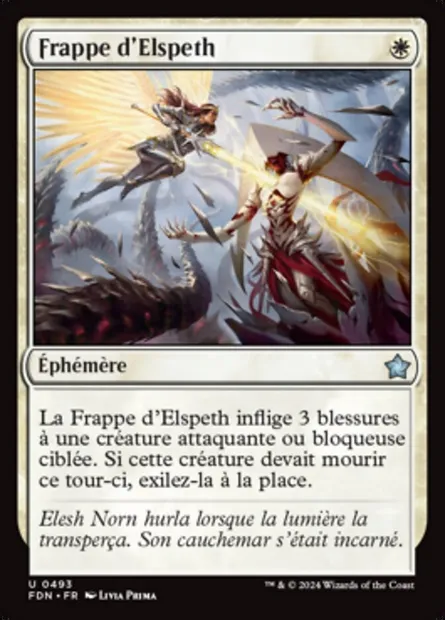 Frappe d'Elspeth, carte Magic FDN 493 — extension Foundations