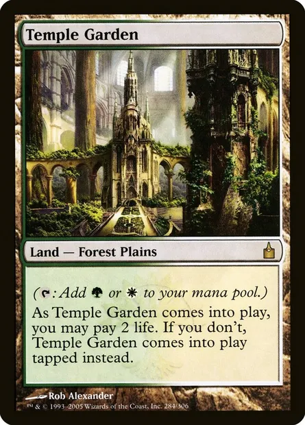 Temple Garden, Magic card RAV 284 — Ravnica: City of Guilds set