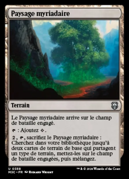 Paysage myriadaire, carte Magic M3C 358 — extension Modern Horizons 3 Commander