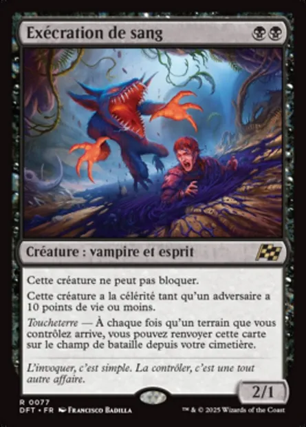 Exécration de sang, carte Magic DFT 77 — extension Aetherdrift