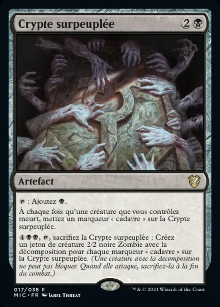 Crypte surpeuplée, carte Magic MIC 17 — extension Midnight Hunt Commander