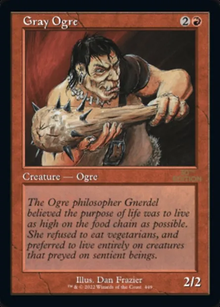 Gray Ogre, Magic card 30A 449 — 30th Anniversary Edition set
