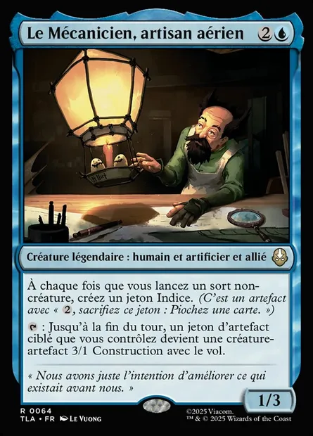 Le Mécanicien, artisan aérien, carte Magic TLA 64 — extension Avatar: The Last Airbender