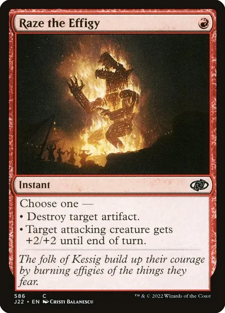 Raze the Effigy, Magic card J22 586 — Jumpstart 2022 set