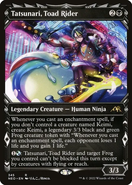 Tatsunari, Toad Rider, Magic card NEO 345 — Kamigawa: Neon Dynasty set