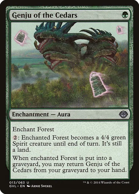 Genju des cèdres, carte Magic GVL 13 — extension Duel Decks Anthology: Garruk vs. Liliana