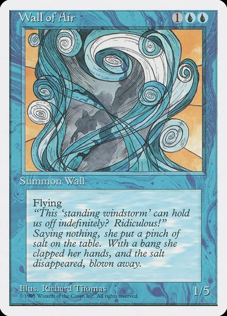 Mur d'air, carte Magic 4ED 113 — extension Quatrième Edition