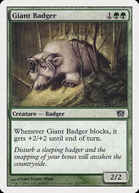 Blaireau géant, carte Magic 8ED 253 — extension Huitième Edition