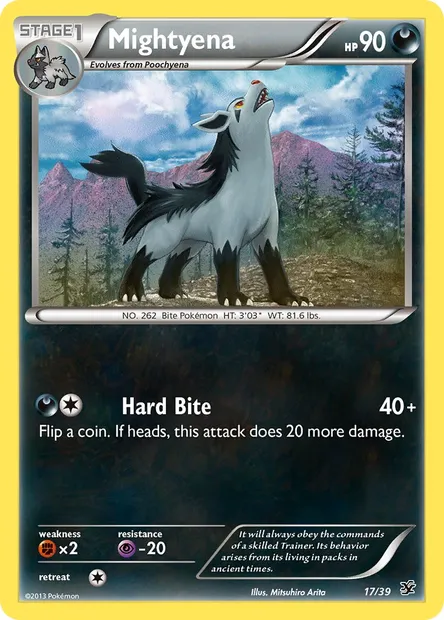 Mightyena, Pokémon card KSS 17 — Kalos Starter Set set