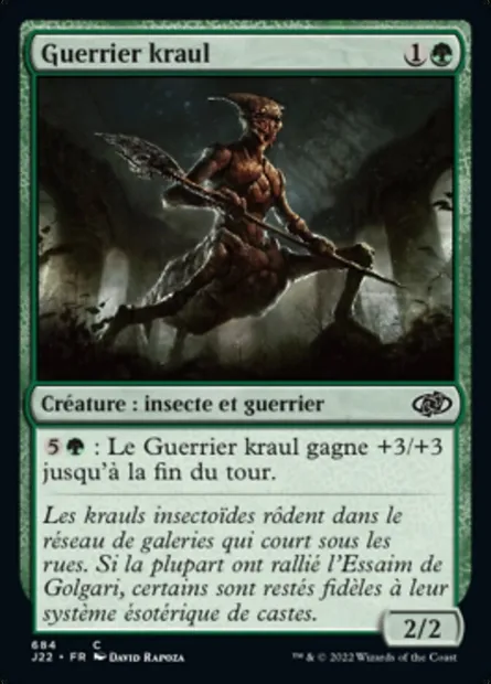 Guerrier kraul, carte Magic J22 684 — extension Jumpstart 2022