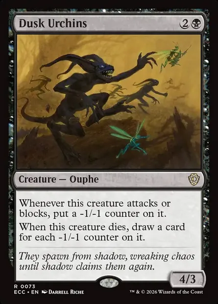 Dusk Urchins, Magic card ECC 73 — Lorwyn Eclipsed Commander set