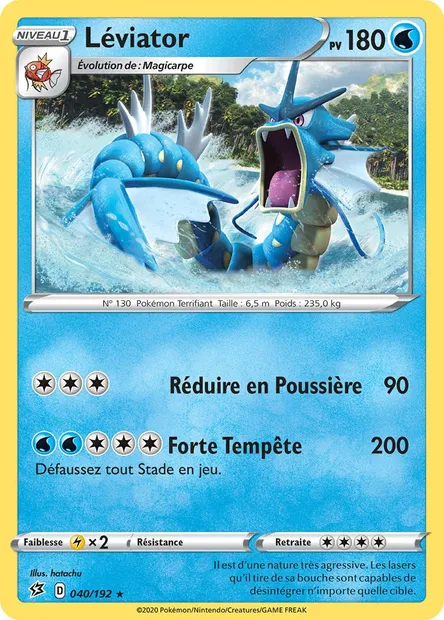 Léviator, carte Pokémon RCL 40 — extension Clash des Rebelles