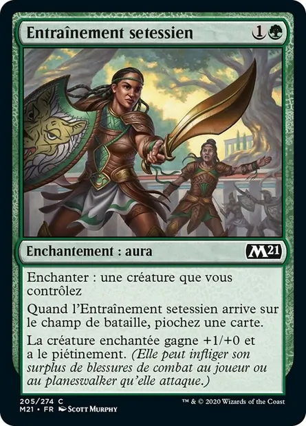Entraînement setessien, carte Magic M21 205 — extension Core Set 2021