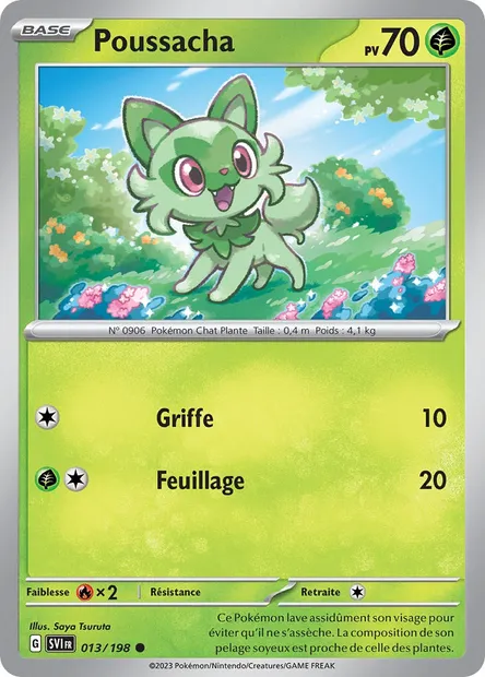 Poussacha, carte Pokémon SVI 013 — extension Écarlate et Violet