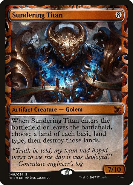 Sundering Titan, Magic card MPS 49 — Kaladesh Inventions set