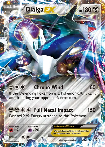 Dialga EX, Pokémon card PHF 62 — Phantom Forces set