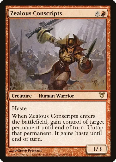 Zealous Conscripts, Magic card AVR 166 — Avacyn Restored set
